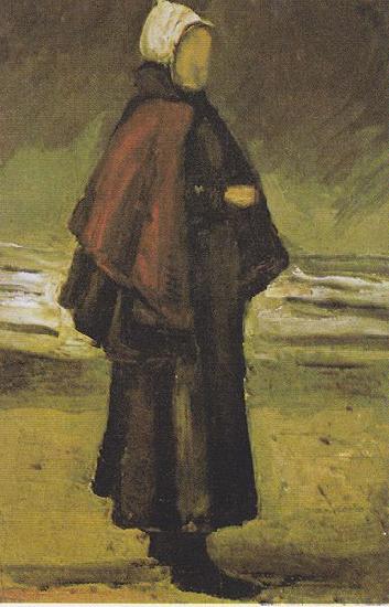 Vincent Van Gogh Fisherman's wife on the beach Sweden oil painting art